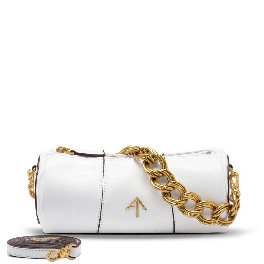Manu Atelier XX Mini Cylinder Bag White
